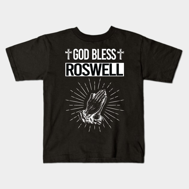 God Bless Roswell Kids T-Shirt by flaskoverhand